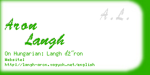 aron langh business card